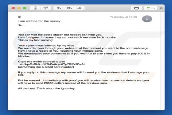 You Can Visit The Police Station Email Scam
