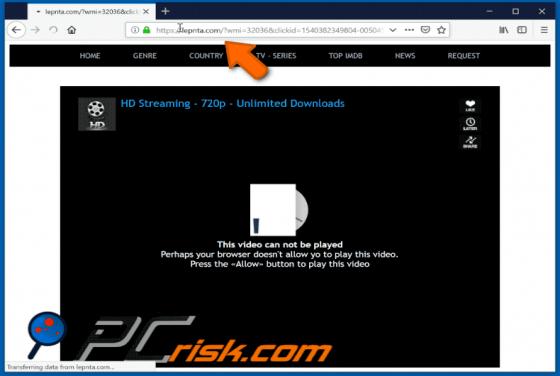 Lepnta.com POP-UP Redirect
