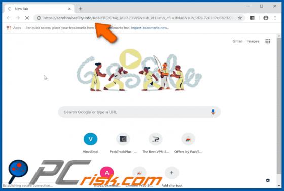 Acrohnabacility.info POP-UP Redirect
