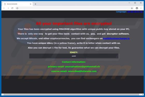 Neverdies Ransomware