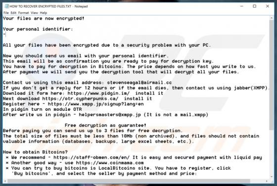 StevenSeagal Ransomware