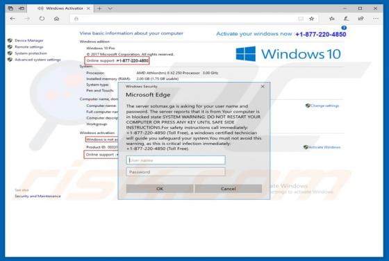 Activate Your Windows Now POP-UP Scam