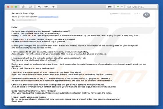 Programmer Known In Darkweb Email Scam