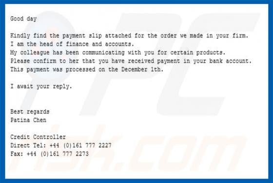 Correspondence Email Virus