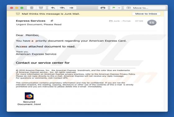 American Express Email Virus