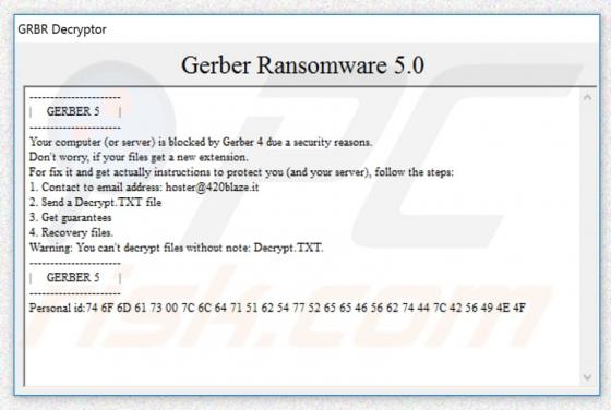 Gerber Ransomware