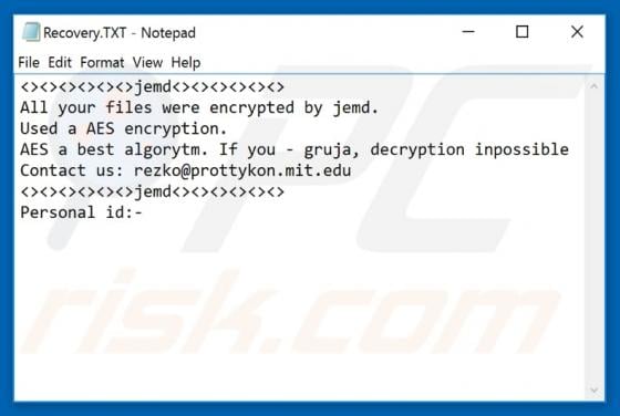 Jemd Ransomware