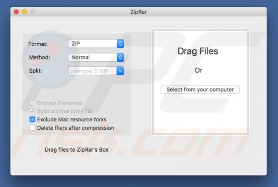 ZipRar Unwanted Application (Mac)