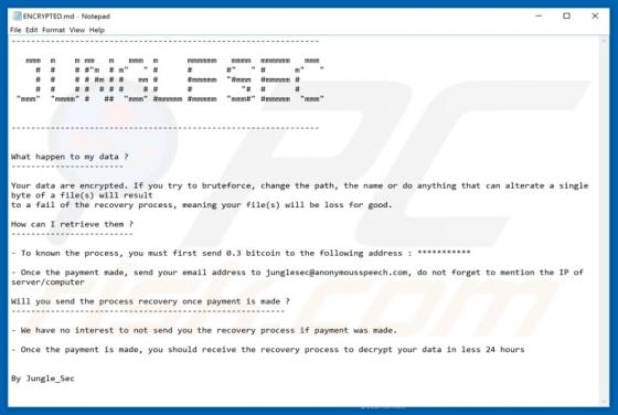 JungleSec Ransomware