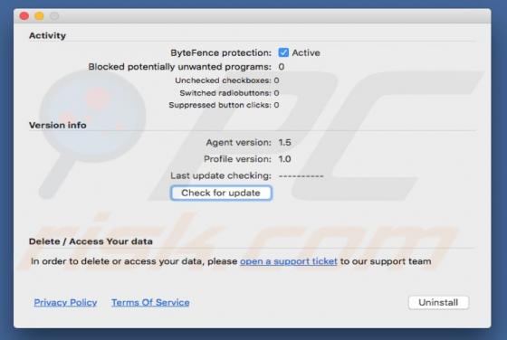 ByteFence Unwanted Application (Mac)