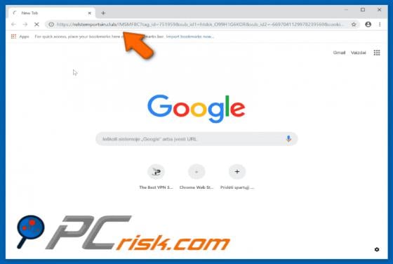 Relstemportsin.club POP-UP Redirect