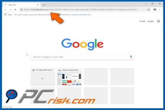 Bluegrated.com POP-UP Redirect