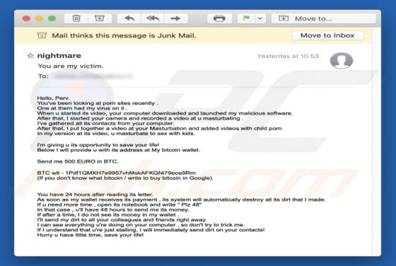Hello Perv Email Scam