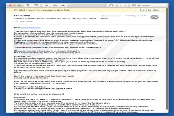 You May Not Know Me Email Scam