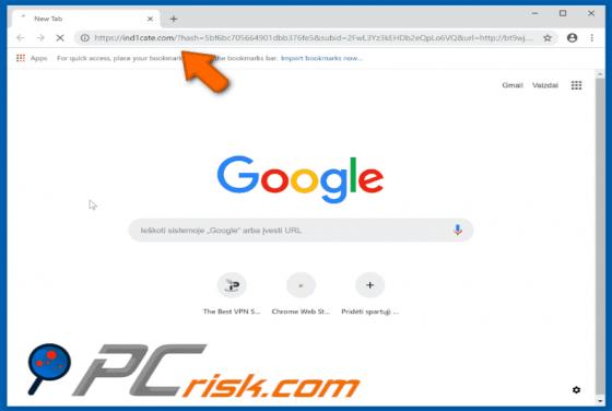 Ind1cate.com POP-UP Redirect