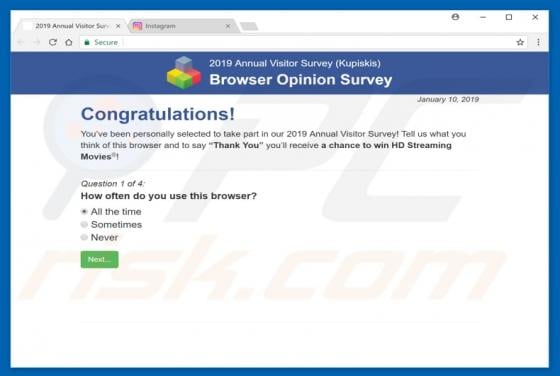 Dear Browser User POP-UP Scam