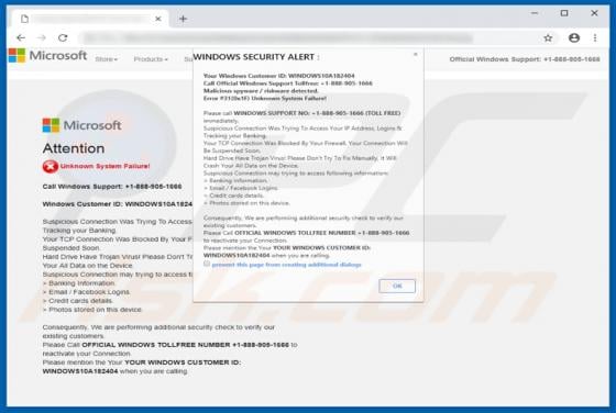 Error #31(0x1F) POP-UP Scam