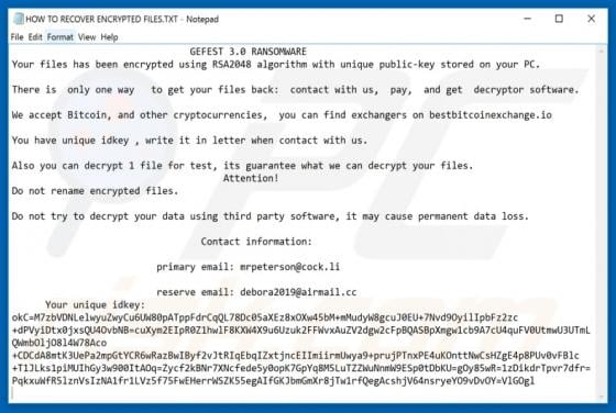 GEFEST 3.0 Ransomware