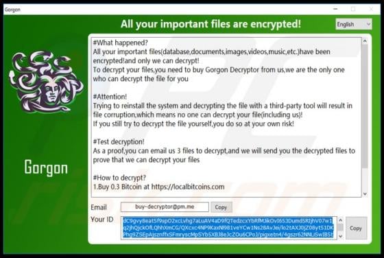 Gorgon Ransomware