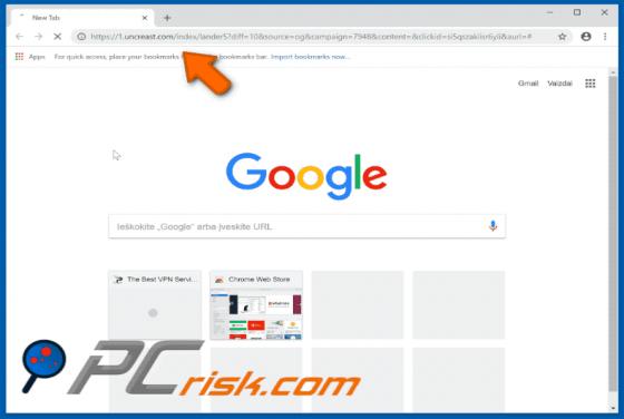 Uncreast.com POP-UP Redirect