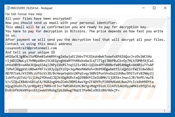 Cosanostra Ransomware