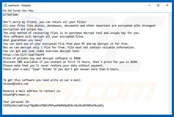 .blower Ransomware