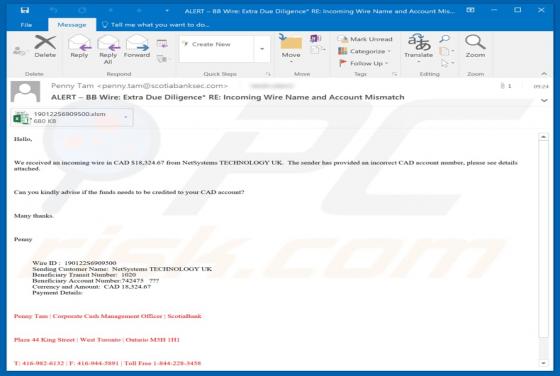 Scotiabank Email Virus