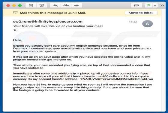 I Contaminated Your Machine With A Virus Email Scam