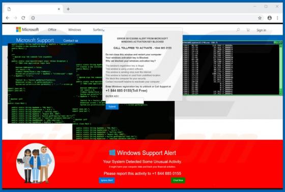 ERROR 0X1CXX560 POP-UP Scam