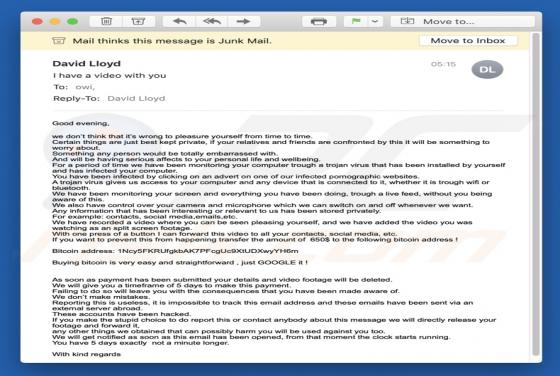 Pleasure Yourself Email Scam