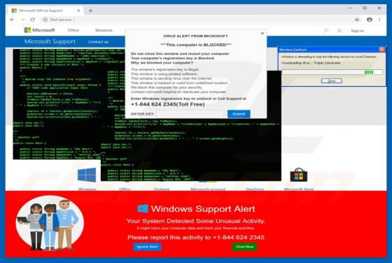 Downloading Virus... Trojan_horse.exe POP-UP Scam