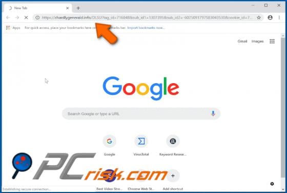 Chardlygenerald.info POP-UP Redirect