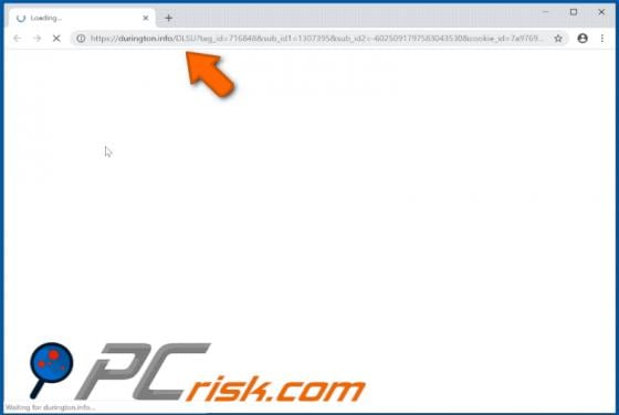 Durington.info POP-UP Redirect