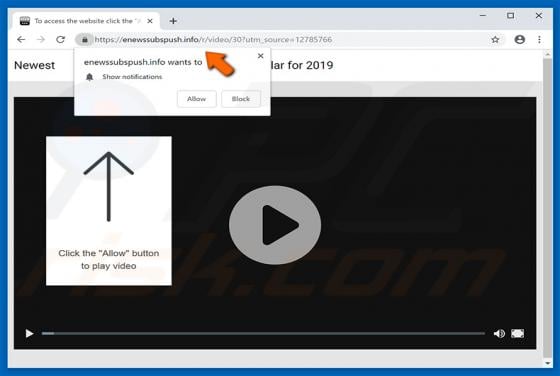Enewssubspush.info POP-UP Redirect