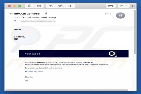 O2 Bill Email Virus
