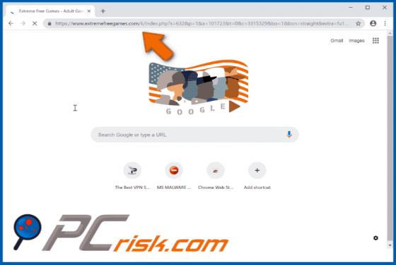 Extremefreegames.com POP-UP Redirect