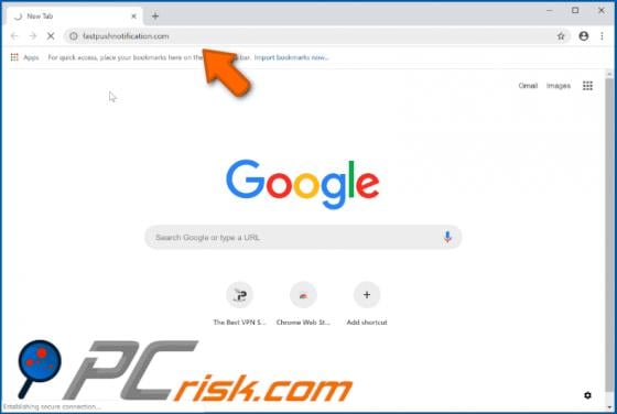 Fastpushnotification.com POP-UP Redirect