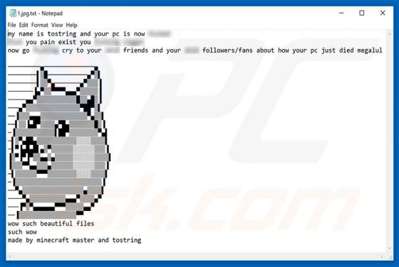Tostring Ransomware