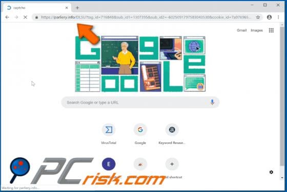 Parliery.info POP-UP Redirect