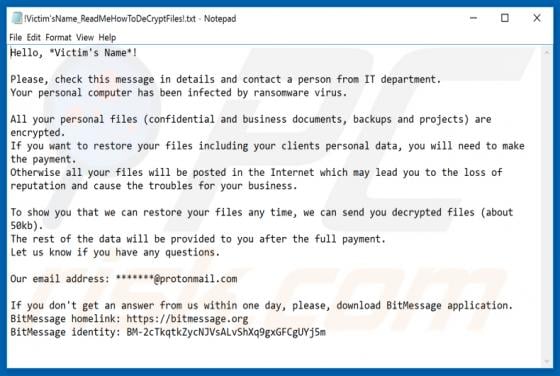 Target777 Ransomware