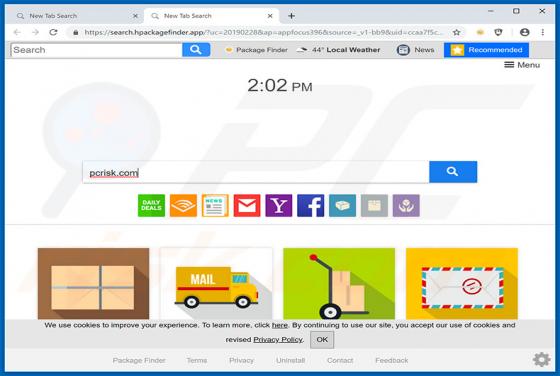 Search.hpackagefinder.app Redirect
