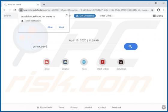 Route Finder Browser Hijacker