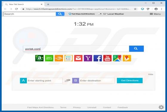 Search.hfastmapsanddirections.com Redirect