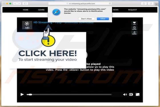 Postyourlife.com POP-UP Redirect (Mac)