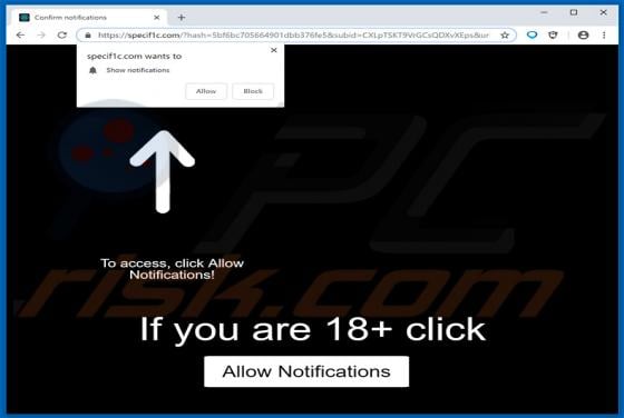 Specif1c.com POP-UP Redirect (Mac)