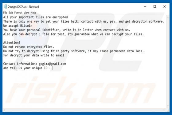 GILLETE Ransomware