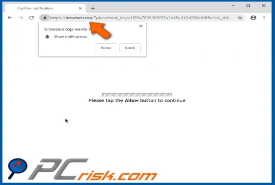 Browsers.top POP-UP Redirect