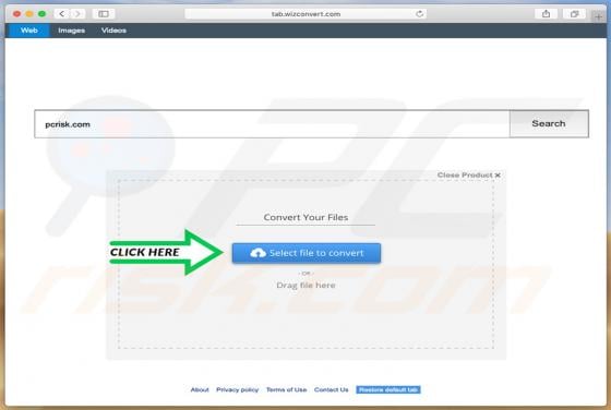 Search.wizconvert.com Redirect (Mac)