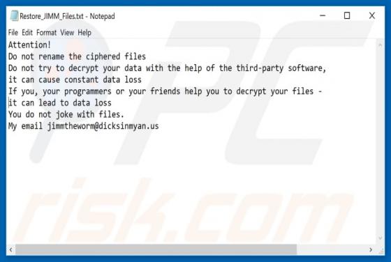 Jimm Ransomware