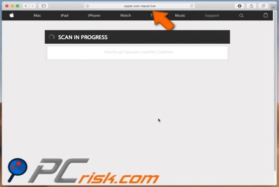 Apple.com-repair.live POP-UP Scam (Mac)